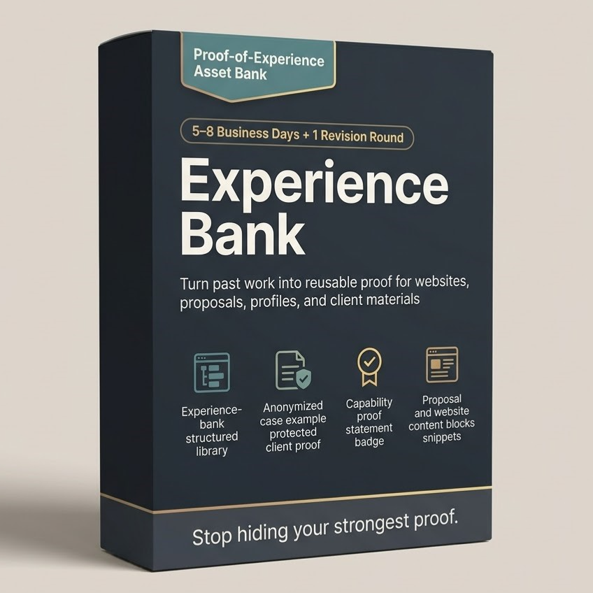 Experience Bank product package