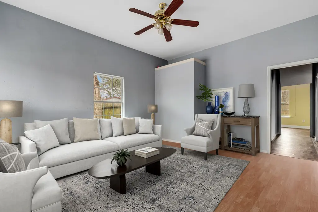 Staged living room